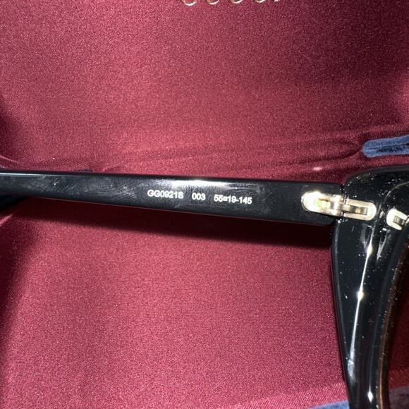 Authentic Gucci RARE Sunglasses Black Pink GG0912S 55 19 145 Oversized With Case - Picture 12 of 14